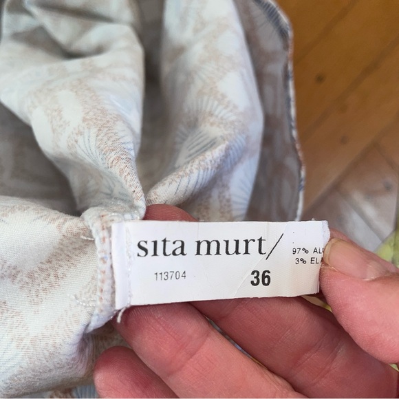 Sita Murt Brown and Blue Print Collared Maxi Dress - Picture 11 of 11